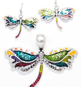 butterfly earring set