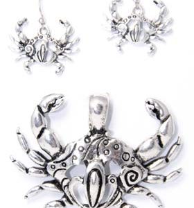 crab earring set