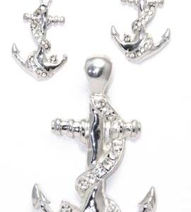 anchor earring set
