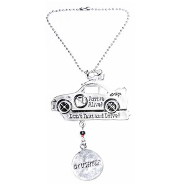 don't text and drive car charm