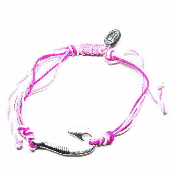 pink hook friendship bracelet